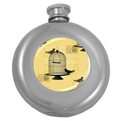 Victorian Birdcage Hip Flask (round)