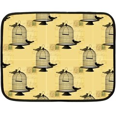 Victorian Birdcage Mini Fleece Blanket (two Sided)