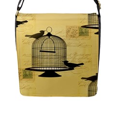 Victorian Birdcage Flap Closure Messenger Bag (large)