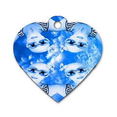 Skydivers Dog Tag Heart (one Sided)  by icarusismartdesigns