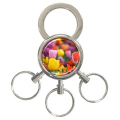 Flower 3-ring Key Chain