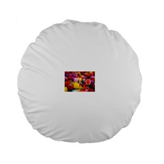 Flower Standard 15  Premium Flano Round Cushion 