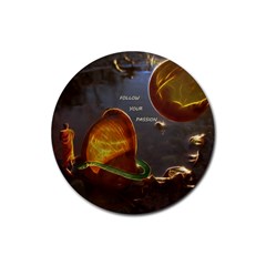 Follow Your Passion Drink Coaster (round) by lucia