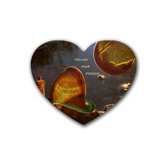 Follow Your Passion Drink Coasters 4 Pack (heart) 