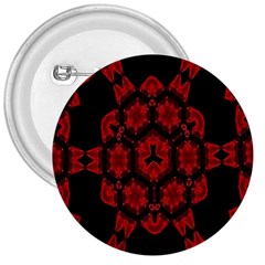 Red Alaun Crystal Mandala 3  Button