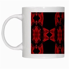 Red Alaun Crystal Mandala White Coffee Mug