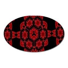 Red Alaun Crystal Mandala Magnet (oval)