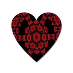 Red Alaun Crystal Mandala Magnet (heart)