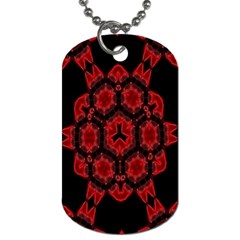 Red Alaun Crystal Mandala Dog Tag (one Sided)