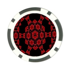 Red Alaun Crystal Mandala Poker Chip