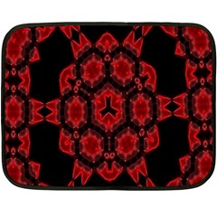 Red Alaun Crystal Mandala Mini Fleece Blanket (two Sided)