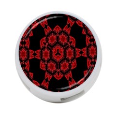 Red Alaun Crystal Mandala 4-port Usb Hub (one Side) by lucia