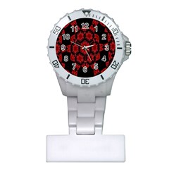 Red Alaun Crystal Mandala Nurses Watch