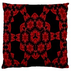 Red Alaun Crystal Mandala Standard Flano Cushion Case (one Side)