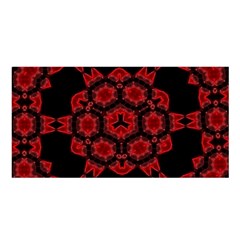 Red Alaun Crystal Mandala Satin Shawl