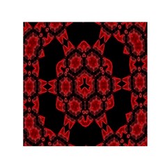 Red Alaun Crystal Mandala Small Satin Scarf (square)