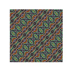 Colorful Tribal Geometric Print Small Satin Scarf (square)