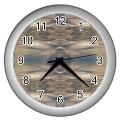 Wildlife Wild Animal Skin Art Brown Black Wall Clock (silver)