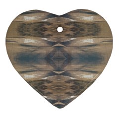 Wildlife Wild Animal Skin Art Brown Black Heart Ornament (two Sides) by yoursparklingshop