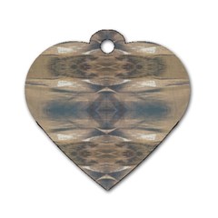 Wildlife Wild Animal Skin Art Brown Black Dog Tag Heart (two Sided)