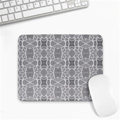 Grey White Tiles Geometry Stone Mosaic Pattern Small Mouse Pad (rectangle)