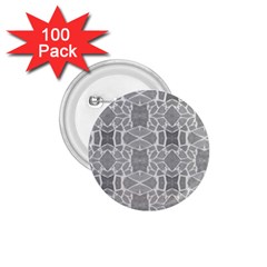 Grey White Tiles Geometry Stone Mosaic Pattern 1 75  Button (100 Pack)