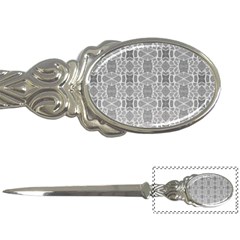 Grey White Tiles Geometry Stone Mosaic Pattern Letter Opener