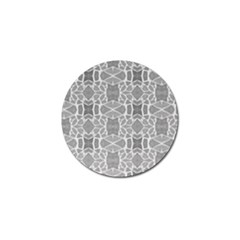 Grey White Tiles Geometry Stone Mosaic Pattern Golf Ball Marker