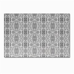 Grey White Tiles Geometry Stone Mosaic Pattern Postcard 4 x 6  (10 Pack)