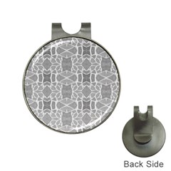 Grey White Tiles Geometry Stone Mosaic Pattern Hat Clip With Golf Ball Marker