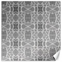 Grey White Tiles Geometry Stone Mosaic Pattern Canvas 20  X 20  (unframed) by yoursparklingshop