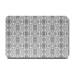 Grey White Tiles Geometry Stone Mosaic Pattern Small Door Mat