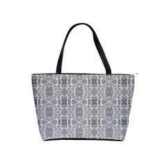 Grey White Tiles Geometry Stone Mosaic Pattern Large Shoulder Bag