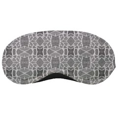 Grey White Tiles Geometry Stone Mosaic Pattern Sleeping Mask by yoursparklingshop