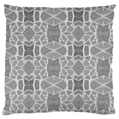 Grey White Tiles Geometry Stone Mosaic Pattern Large Cushion Case (single Sided)  by yoursparklingshop