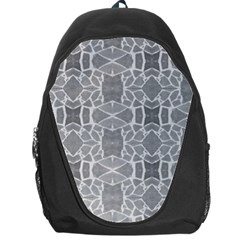 Grey White Tiles Geometry Stone Mosaic Pattern Backpack Bag