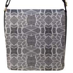 Grey White Tiles Geometry Stone Mosaic Pattern Flap Closure Messenger Bag (small) by yoursparklingshop