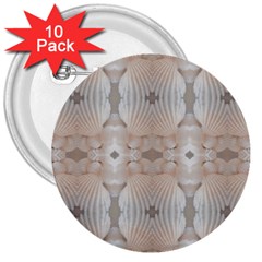 Seashells Summer Beach Love Romanticwedding  3  Button (10 Pack)