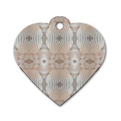 Seashells Summer Beach Love Romanticwedding  Dog Tag Heart (two Sided)