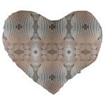 Seashells Summer Beach Love RomanticWedding  Large 19  Premium Heart Shape Cushion Front