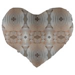 Seashells Summer Beach Love RomanticWedding  Large 19  Premium Heart Shape Cushion Back