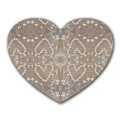 Love Hearts Beach Seashells Shells Sand  Mouse Pad (heart)