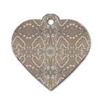 Love Hearts Beach Seashells Shells Sand  Dog Tag Heart (Two Sided) Front