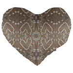 Love Hearts Beach Seashells Shells Sand  Large 19  Premium Flano Heart Shape Cushion Front