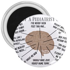 Atlas Of A Podiatrist s Brain 3  Button Magnet by GailGabel