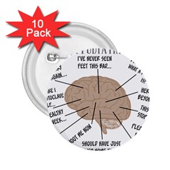 Atlas Of A Podiatrist s Brain 2 25  Button (10 Pack)