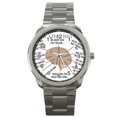 Atlas Of A Podiatrist s Brain Sport Metal Watch