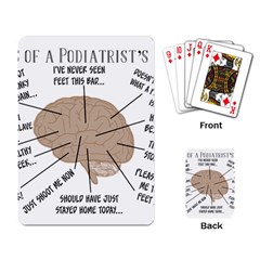 Atlas Of A Podiatrist s Brain Playing Cards Single Design