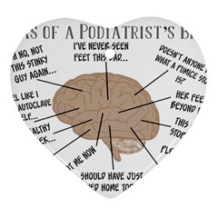 Atlas Of A Podiatrist s Brain Heart Ornament (two Sides)