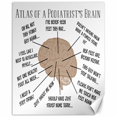 Atlas Of A Podiatrist s Brain Canvas 16  X 20  (unframed)